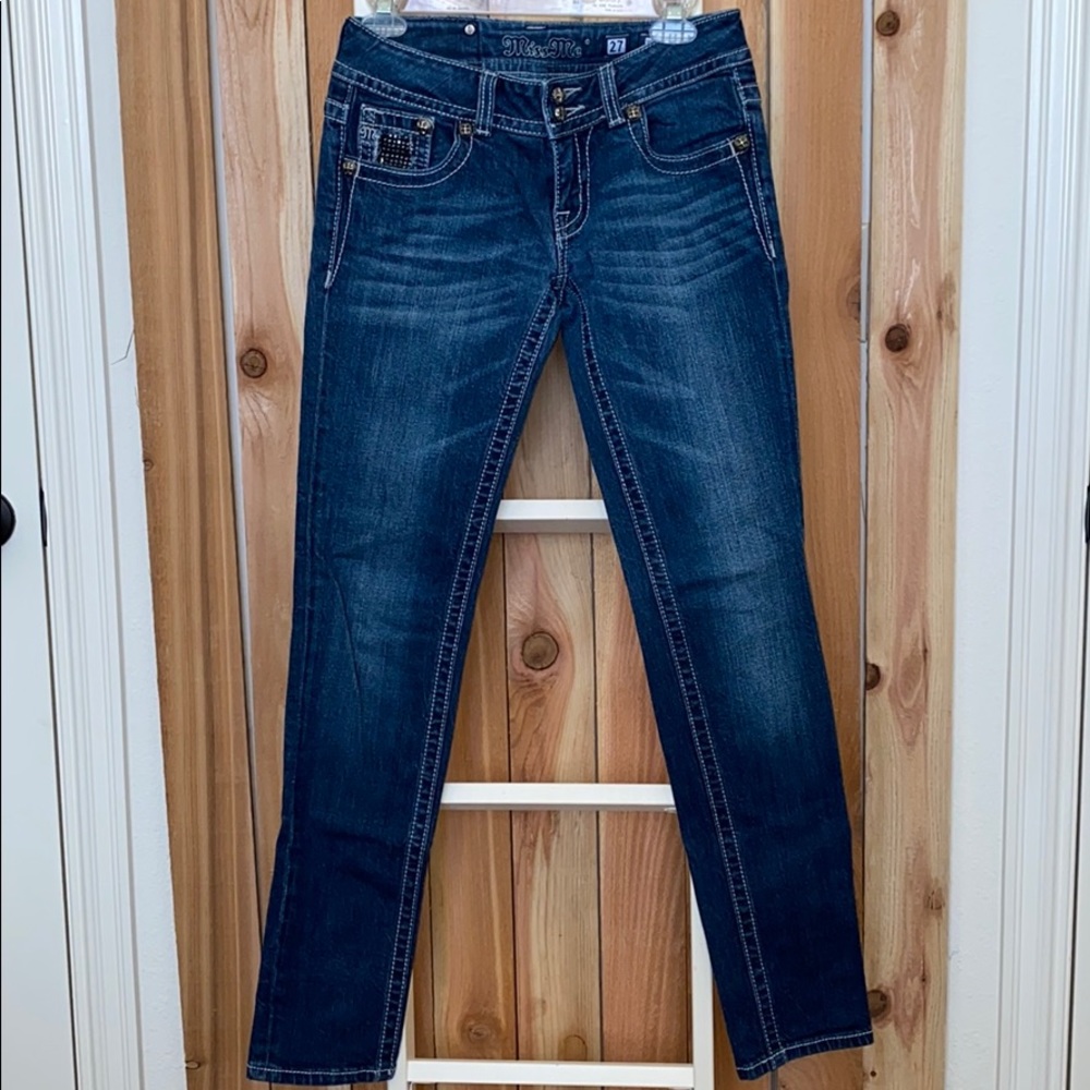 Miss Me Skinny Bling Blue Jeans 27/33